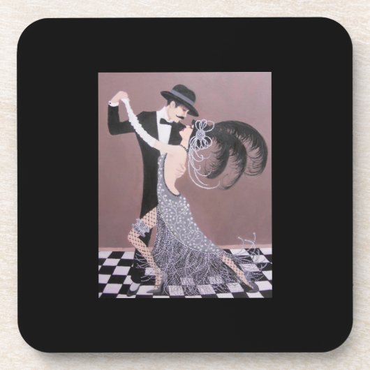  dansers/onderzetters van harde kunststof bier onderzetter (Voorkant)