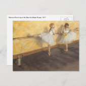 dansers op de balie door Edgar Degas,  ballet Briefkaart (Voorkant / Achterkant)