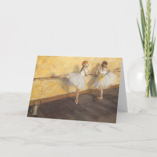 dansers op de balie door Edgar Degas,  ballet Kaart (Voorkant)
