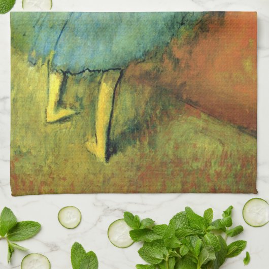 dansers op de balie door Edgar Degas,  ballet Theedoek (Gevouwen)