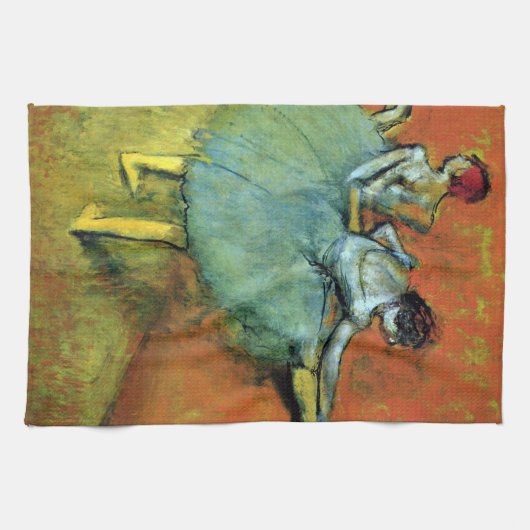 dansers op de balie door Edgar Degas,  ballet Theedoek (Horizontaal)