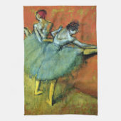 dansers op de balie door Edgar Degas,  ballet Theedoek (Verticaal)