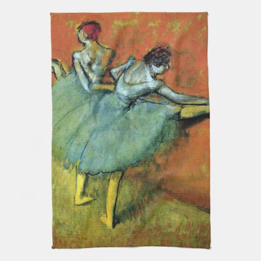 dansers op de balie door Edgar Degas,  ballet Theedoek (Verticaal)