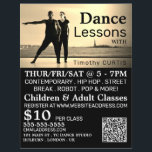 Dansers op het podium, danslesreclame flyer<br><div class="desc">Dansers op het podium,  danslesflyers reclame door The Business Card Store.</div>