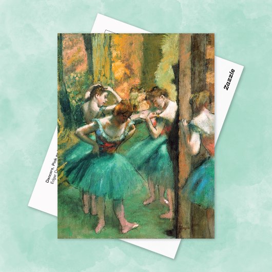 Dansers Roze en Groen Edgar Degas Briefkaart