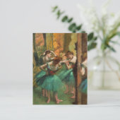 Dansers, Roze en Groen van Degas, Kunst Briefkaart (Staand voorkant)