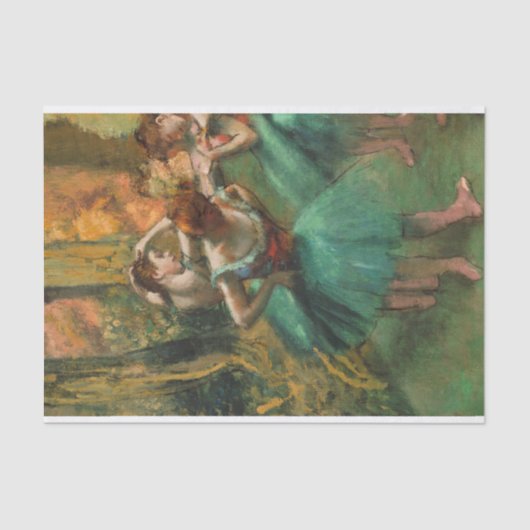 Dansers, Roze en Groen van Degas, Kunst Tissuepapier (Voorkant)