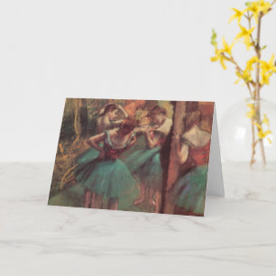 dansers, roze en groen van Edgar Degas Kaart