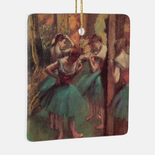dansers, roze en groen van Edgar Degas Keramisch Ornament (Rechts)