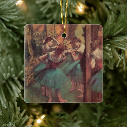 dansers, roze en groen van Edgar Degas Keramisch Ornament (Boom)