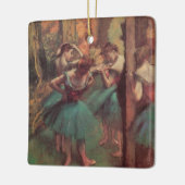 dansers, roze en groen van Edgar Degas Keramisch Ornament (Links)