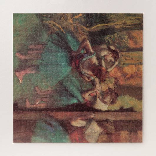 dansers, roze en groen van Edgar Degas Legpuzzel (Horizontaal)
