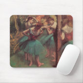 dansers, roze en groen van Edgar Degas Muismat (Met muis)
