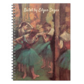 dansers, roze en groen van Edgar Degas Notitieboek (Voorkant)