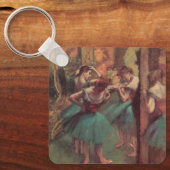 dansers, roze en groen van Edgar Degas Sleutelhanger (Voorkant)