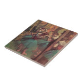 dansers, roze en groen van Edgar Degas Tegeltje (Zijkant)