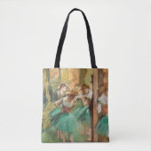 dansers, roze en groen van Edgar Degas Tote Bag (Voorkant)