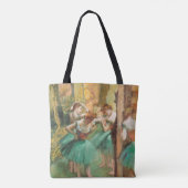 dansers, roze en groen van Edgar Degas Tote Bag (Achterkant)