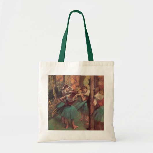 dansers, roze en groen van Edgar Degas Tote Bag (Voorkant)