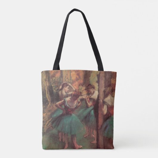 dansers, roze en groen van Edgar Degas Tote Bag (Achterkant)