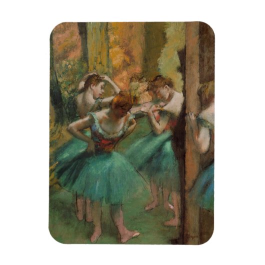 Dansers, Roze en Groene Edgar Degas Magneet (Verticaal)