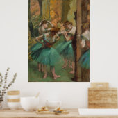 Dansers, Roze en Groene Edgar Degas Poster (Keuken)