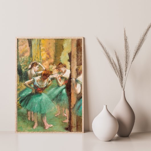 Dansers, Roze en Groene Edgar Degas Poster