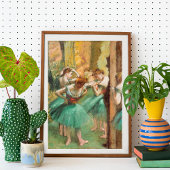 Dansers, Roze en Groene Edgar Degas Poster