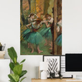 Dansers, Roze en Groene Edgar Degas Poster (Thuiskantoor)