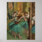 Dansers, Roze en Groene Edgar Degas Poster (Voorkant)