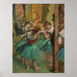 Dansers, Roze en Groene Edgar Degas Poster