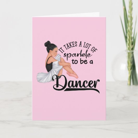 Dansers schitteren gefeliciteerd kaart (Voorkant)