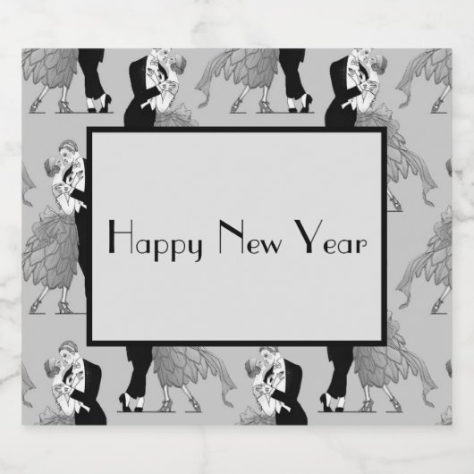 Dansers uit 1920 sparkling wijnetiket (Enkel label)