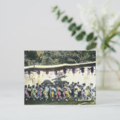  dansers van het Japanse Cherry Festival Briefkaart (Staand voorkant)