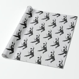 Dansers verpakken papier