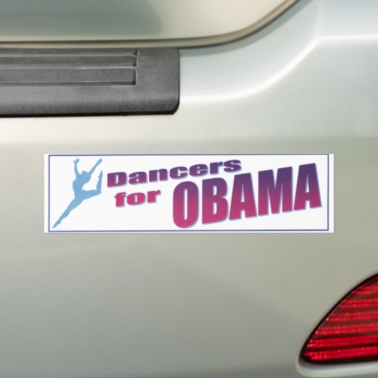 dansers voor Obama-Bumpersticker Bumpersticker (Op auto)