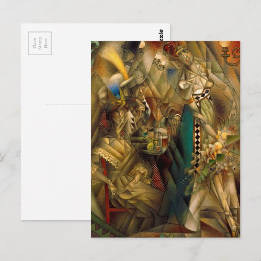 Danseuse au café (Dancer in a Cafe) van Metzinger Briefkaart (Voorkant / Achterkant)