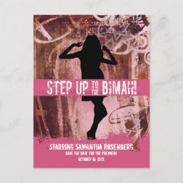 Dansfeest Bat Mitswa Save the Date Aankondigingskaart