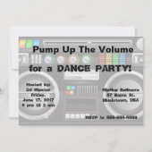 dansfeest in retro - boombox kaart (Voorkant)