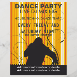 Dansfeest Live DJ Muziek Flyer