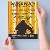 Dansfeest Live DJ Muziek Flyer (Hand)