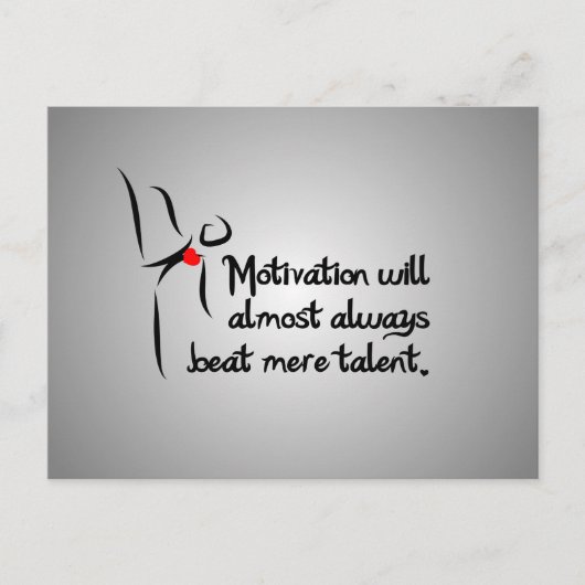 dansfeest met een oprechte motivatie briefkaart (Voorkant)