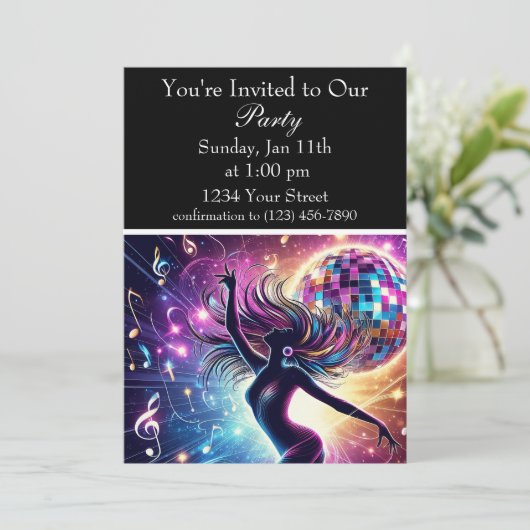 Dansfeest: ritmische gloed kaart (Staand voorkant)