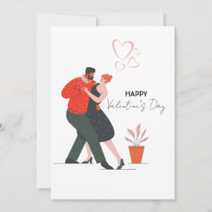 Dansfiguur Valentijnsdag Feestdagenkaart
