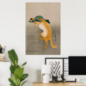 Dansfox van Ohara Koson Poster (Thuiskantoor)