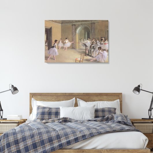 Dansfoyer in de Opera van Edgar Degas Canvas Afdruk (Insitu (Slaapkamer))