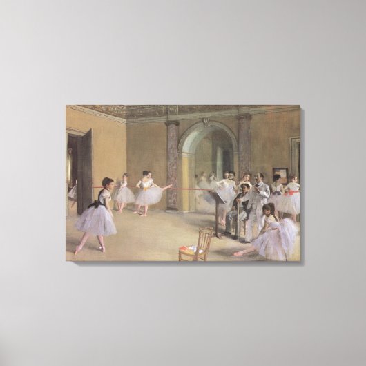Dansfoyer in de Opera van Edgar Degas Canvas Afdruk (Voorkant)