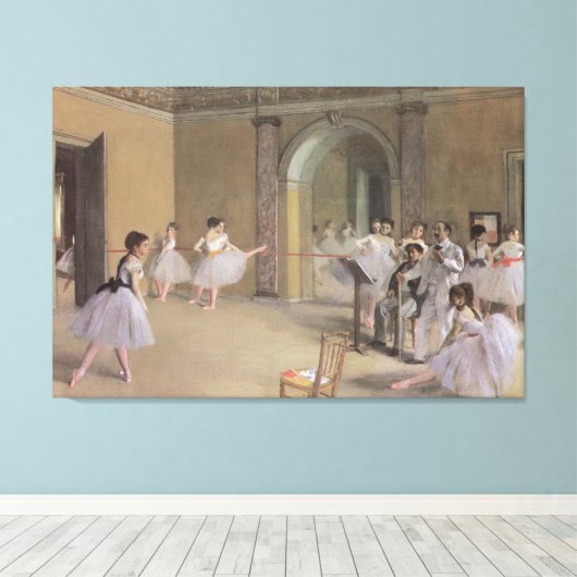 Dansfoyer in de Opera van Edgar Degas Canvas Afdruk (Insitu (Houten vloer))