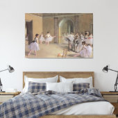 Dansfoyer in de Opera van Edgar Degas Canvas Afdruk (Insitu (Slaapkamer))