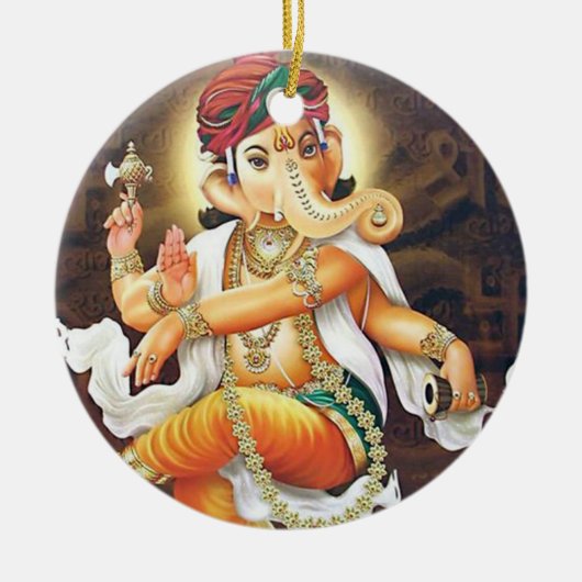 dansganesha keramisch ornament (Voorkant)